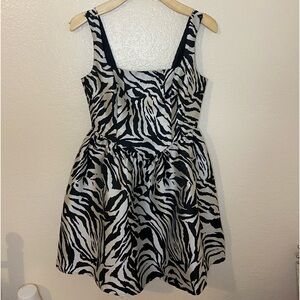 Sassy zebra print formal dress